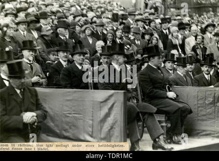 König Haakon VII. von Norwegen und der Kronprinz, Oslo, Norwegen 1930 s Stockfoto