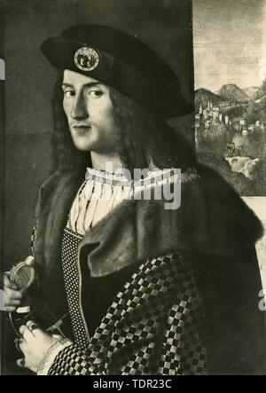 Porträt eines Mannes, Gemälde von Bartolomeo Veneto, 1930er Jahre Stockfoto