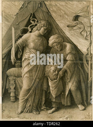 Judith mit dem Haupt des Holofernes, Gemälde von Andrea Mantegna Stockfoto