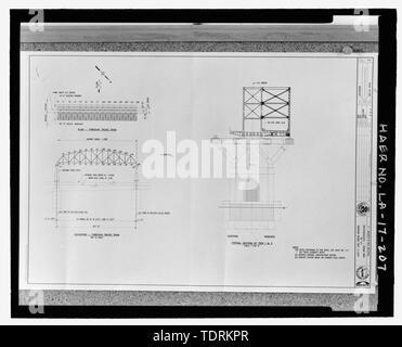 Fotografische Kopie der Zeichnung von Modjeski und Meister, Ingenieure der vorgeschlagenen Huey P. Lange Brücke vergrößert. Original Zeichnung in das Amt des Modjeski und Meister, Consulting Engineers in 1055 St. Charles Avenue, New Orleans, LA. 70130.; 13. MAI 2005 ZEICHNUNG DES VORGESCHLAGENEN HUEY P. lange Brücke, Erweiterung, USA 90, MAIN BRÜCKENÜBERBAU, STRUKTUR UND HÖHE-2 UND TYPISCHER Schnitt durch Brücke am Pier I UND II. - Huey P. Lange Brücke, Spanning Mississippi River etwa auf halbem Weg zwischen neun und zwölf Kilometer Punkte vor westlich von New Orleans, Jefferson und Stockfoto