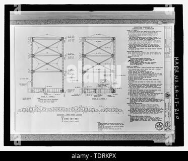 Fotografische Kopie der Zeichnung von Modjeski und Meister, Ingenieure der vorgeschlagenen Huey P. Lange Brücke vergrößert. Original Zeichnung in das Amt des Modjeski und Meister, Consulting Engineers in 1055 St. Charles Avenue, New Orleans, LA. 70130.; 30. JUNI 2004 ZEICHNUNG DES VORGESCHLAGENEN HUEY P. lange Brücke, Erweiterung, USA 90, MAIN BRÜCKENÜBERBAU, DIE REIHENFOLGE DER BAU- und-150; 14, STUFE 3 und-150; Phase 1 und Phase 3 und-150; PHASE 2. - Huey P. Lange Brücke, Spanning Mississippi River etwa auf halbem Weg zwischen neun und zwölf Kilometer Punkte vor westlich von New Orleans und, Stockfoto