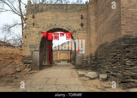 Bleibt der Maojia alten Wohnhäuser in Pingyao Xi Dorf, Provinz Shanxi Stockfoto