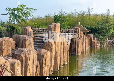 Heben Zhi Brücke in Konfuzius kulturelle Stadt, Suixi, Guangdong Stockfoto