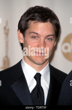 Mar 26, 2000, Los Angeles, CA, USA; Schauspieler Tobey Maguire @ 2000 Academy Awards. (Bild: © Chris Delmas/ZUMA Draht) Stockfoto