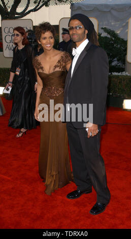 Jan 20, 2002; Beverly Hills, CA, USA; Schauspielerin HALLE BERRY & Ehemann Eric Benet@der 59. jährlichen Golden Globe Awards@ The Beverly Hilton Hotel.. (Bild: Â© Chris Delmas/ZUMA Draht) Stockfoto