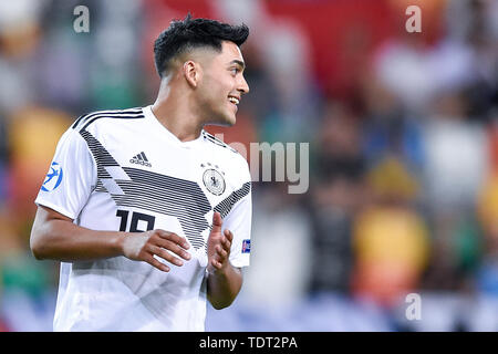 Nadiem Amiri von Deutschland während der UEFA EURO 2019 U-21 Championship Match zwischen Deutschland und Dänemark U-21 U-21 an Friaul Stadion - Dacia Arena, Udine, Italien am 17. Juni 2019. Foto von Giuseppe Maffia. Stockfoto