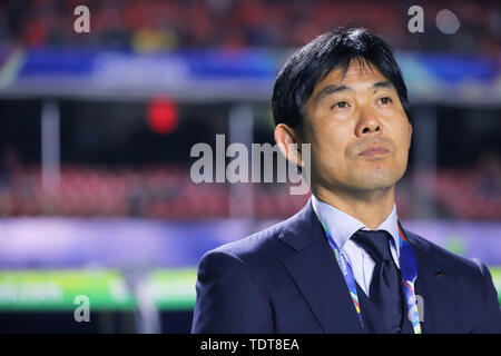 Sao Paulo, Brasilien. 17 Juni, 2019. Hajime Moriyasu (JPN), 17. Juni 2019 - FUSSBALL: Copa America 2019, Gruppe C Spiel zwischen Japan 0-4 Chile in Morumbi Stadion in Sao Paulo, Brasilien. Quelle: LBA/Alamy leben Nachrichten Stockfoto