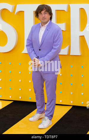 London, Vereinigtes Königreich. 18. Juni 2019. Daniel Pemberton besucht die 'Gestern' UK Premiere im Odeon Luxe, Leicester Square statt. Credit: Peter Manning/Alamy leben Nachrichten Stockfoto