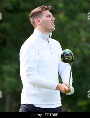 Eichenried, Deutschland. Juni, 2019 19. Golf: European Tour - International Open Pro-Am. Footballer Niklas Süle nimmt Teil an der Pro-Am Turnier. Credit: Sven Hoppe/dpa/Alamy leben Nachrichten Stockfoto