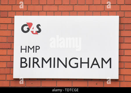 Eine allgemeine Ansicht des HMP Birmingham. Bei einer Überprüfung der Standards im Gefängnis Winson Green in Birmingham wurde ein unerklärliches Versäumnis in Frage gestellt, die Finanzierung von Scannern sicherzustellen, um zu verhindern, dass Drogen in das Gefängnis geschmuggelt werden. Stockfoto