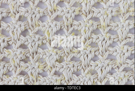 Gelb oder Strickmuster Strickmuster Hintergrund in Makro Stil. Oder Strickmuster Strickmuster im Vintage Style für Design Stockfoto