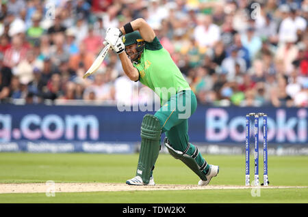 Südafrikas Aiden Markram während der ICC Cricket World Cup group Phase match bei Edgbaston, Birmingham. Stockfoto