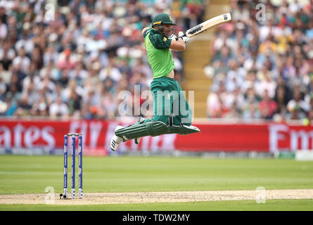 Südafrikas Aiden Markram während der ICC Cricket World Cup group Phase match bei Edgbaston, Birmingham. Stockfoto