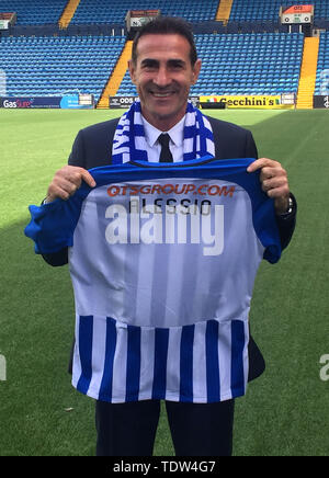 Kilmarnock manager Angelo Alessio während der enthüllung in Rugby Park, Kilmarnock. Stockfoto