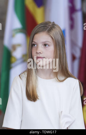 Madrid, Madrid, Spanien. Juni, 2019 19. Princess Sofia besucht "Reihenfolge der Zivilen Verdienstordens' Zeremonie an den königlichen Palast, die am 19. Juni 2019 in Madrid, Spanien Credit: Jack Abuin/ZUMA Draht/Alamy leben Nachrichten Stockfoto