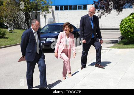 Madrid, Spanien. Juni, 2019 19. Der Vizepräsident der Regierung, Carmen Calvo, besucht die Präsentation der neuen BOE website Kredit: CORDON PRESSE/Alamy leben Nachrichten Stockfoto