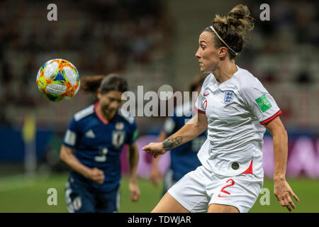 Nizza, Frankreich. 19. Juni 2019. ENGLAND VS JAPAN - Lucy Bronze von England bei einem Match zwischen Japan und England, gültig für Wm 2019 die FIFA Frauen (Gruppe D), FIFA, am Mittwoch, 19. Juni 2019, in der Allianz Riviera Stadion ine, Frankreich. e. (Foto: Richard Callis/Fotoarena) Credit: Foto Arena LTDA/Alamy leben Nachrichten Stockfoto