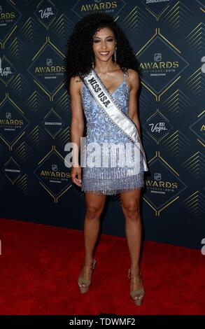 Fräulein USA Cheslie Kryst in der Ankunftshalle für 2019 National Hockey League NHL Awards von Bridgestone, Mandalay Bay Events Center, Las Vegas, NV, 19. Juni 2019 vorgestellt. Foto: MORA/Everett Collection Stockfoto