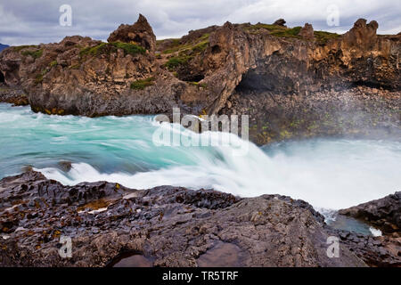 Godafoss Wasserfall, Island, Skjalfandafljot, Godafoss Stockfoto