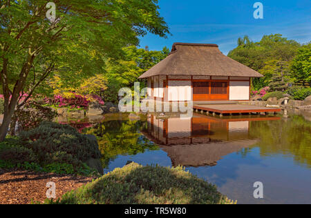 Japanische Garten mit Teehaus, Planten un Blomen, Deutschland, Hamburg Stockfoto