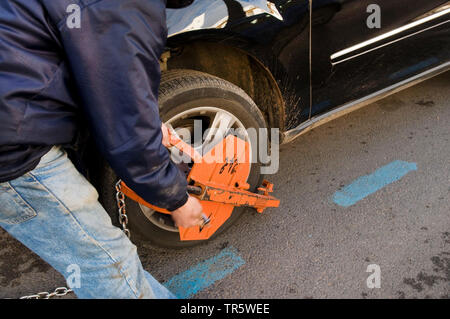 Parkplatz Täter ist installiert, Marokko, Rabat Stockfoto