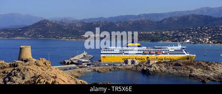 Der Hafen von Ile Rousse, Korsika, Frankreich, Korsika Stockfoto