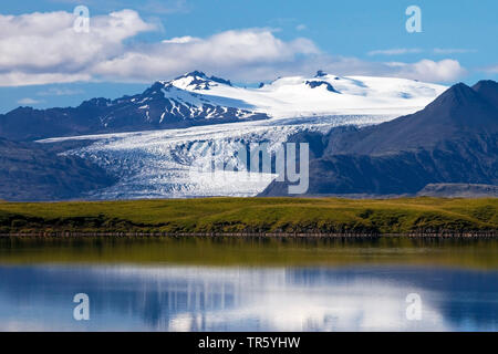 Glacier National Park, Island, Osten Island, Nationalpark Vatnajoekull Hornarfjoerdur Stockfoto