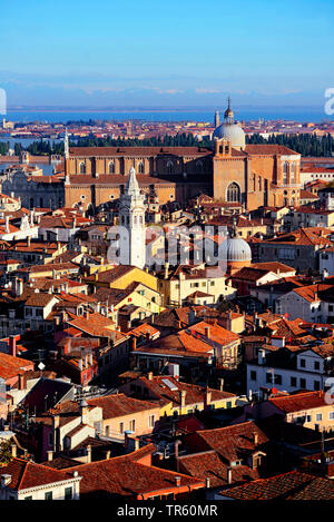 Blick auf das Viertel der Castello vom Campanile, Italien, Venedig Stockfoto