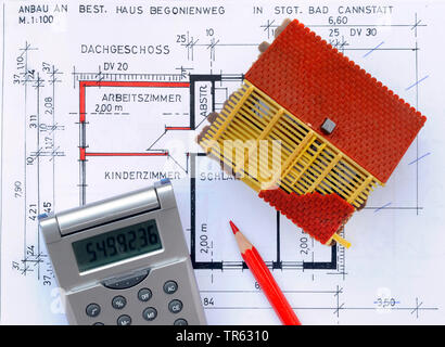 Privat home, bauplan besessen, Kosten, Deutschland Stockfoto