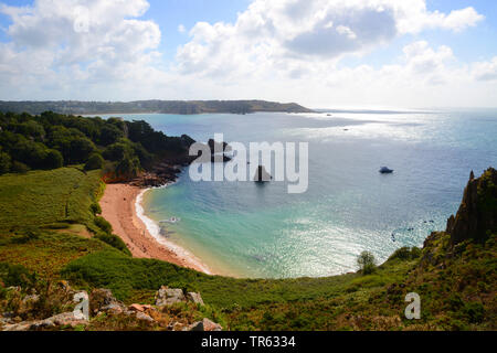 Beauport Bucht südwestlich von St Breladse's Bay, Großbritannien, Jersey Stockfoto