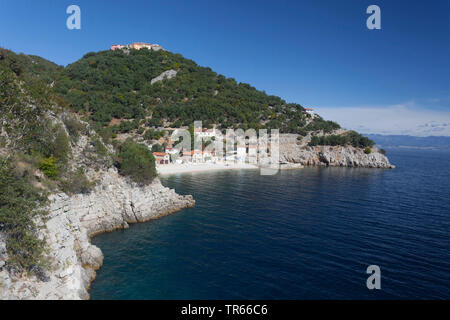 Hafen und Dorf Beli, Tramontana, Kroatien, Cres Stockfoto