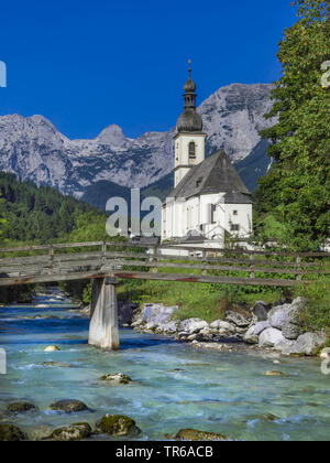 Pfarrkirche in der Ramsau, Deutschland, Bayern, Oberbayern, Oberbayern, Ramsau bei Berchtesgaden Stockfoto
