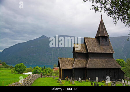 Urnes Stabkirche, Norwegen, Ornes Stockfoto