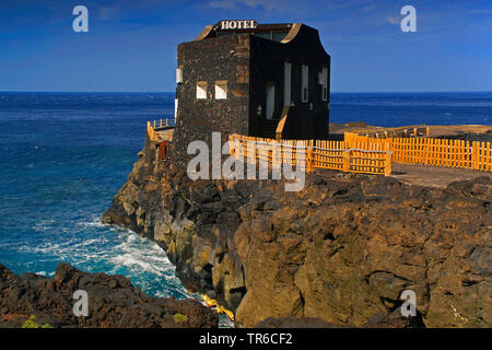 Punta Grande, einer der kleinsten Hotels in der Welt, der Kanarischen Inseln, El Hierro Stockfoto