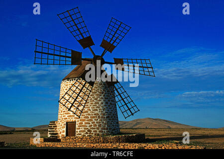 Wind Mill Tefia Molino, Kanarische Inseln, Fuerteventura, Tefia Stockfoto