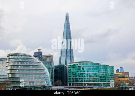 Der Shard und der Stadt Halle, Vereinigtes Königreich, England, Southwark, London Stockfoto
