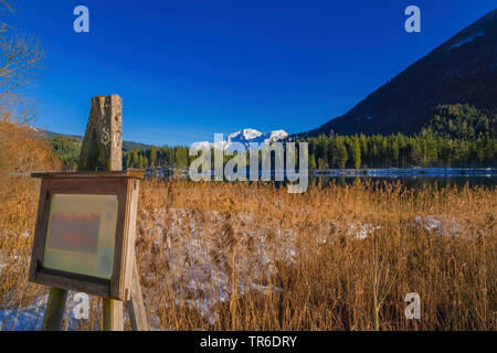 Hintersee im Winter, Deutschland, Bayern, Berchtesgadener Land, Hintersee Stockfoto