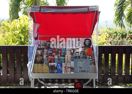 Che Guevara Bücherstand, Kuba, Matanzas, Puente de Bacunayagua Stockfoto