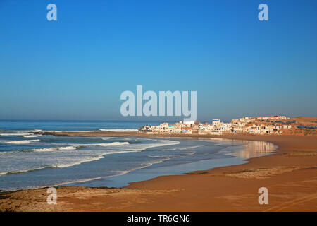 Fischerdorf Tifnite, Marokko, Souss Massa Nationalpark, Tifnite Stockfoto