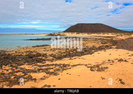 Strand auf Insel Lobos, Kanarische Inseln, Lobos, Isla de Lobos National Park Stockfoto