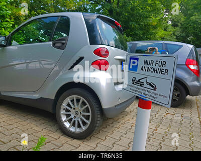 Die Bewohner Parkplatz, Deutschland, Nordrhein-Westfalen Stockfoto