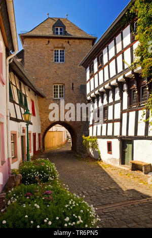 Hirte Tower, Hirtenturm in der alten Stadt, Deutschland, Nordrhein-Westfalen, Eifel Blankenheim Stockfoto