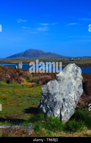 Stone Circle Pobull Fhinn, Vereinigtes Königreich, Schottland, North Uist Stockfoto