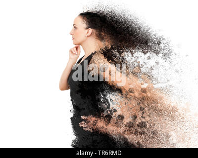 Business woman mit unscharfen Silhouette, Deutschland Stockfoto