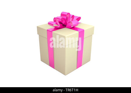Geschenk Box mit Band, Computer Graphik Stockfoto