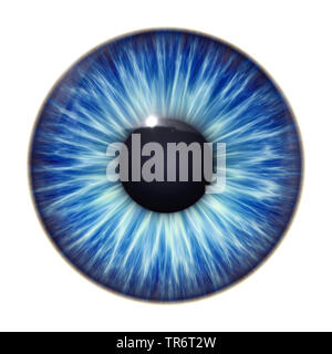 Menschen, Menschen, Menschen (Homo sapiens sapiens), Blue Eye Ball mit Freistellungspfad Stockfoto