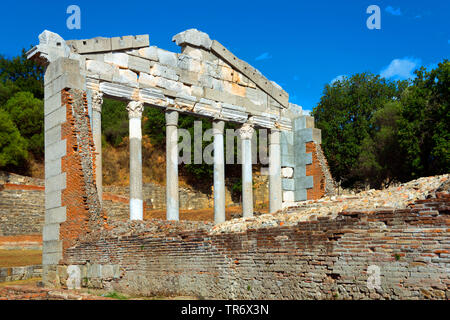 Denkmal der ruind Agonothetes, der antiken griechischen Stadt Apollonia, Albanien, Fier Stockfoto