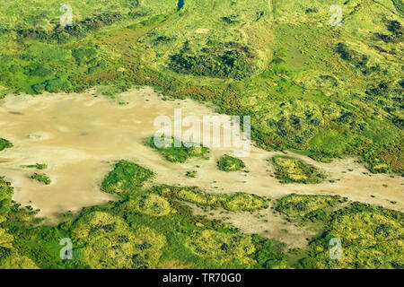 Luftbild von Schiermonnikoog, Niederlande Stockfoto