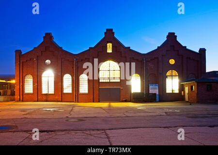 Alte dreherei am Abend, Deutschland, Nordrhein-Westfalen, Ruhrgebiet, Mülheim/Ruhr Stockfoto