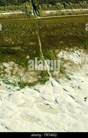 Luftbild von Schiermonnikoog, Niederlande Stockfoto